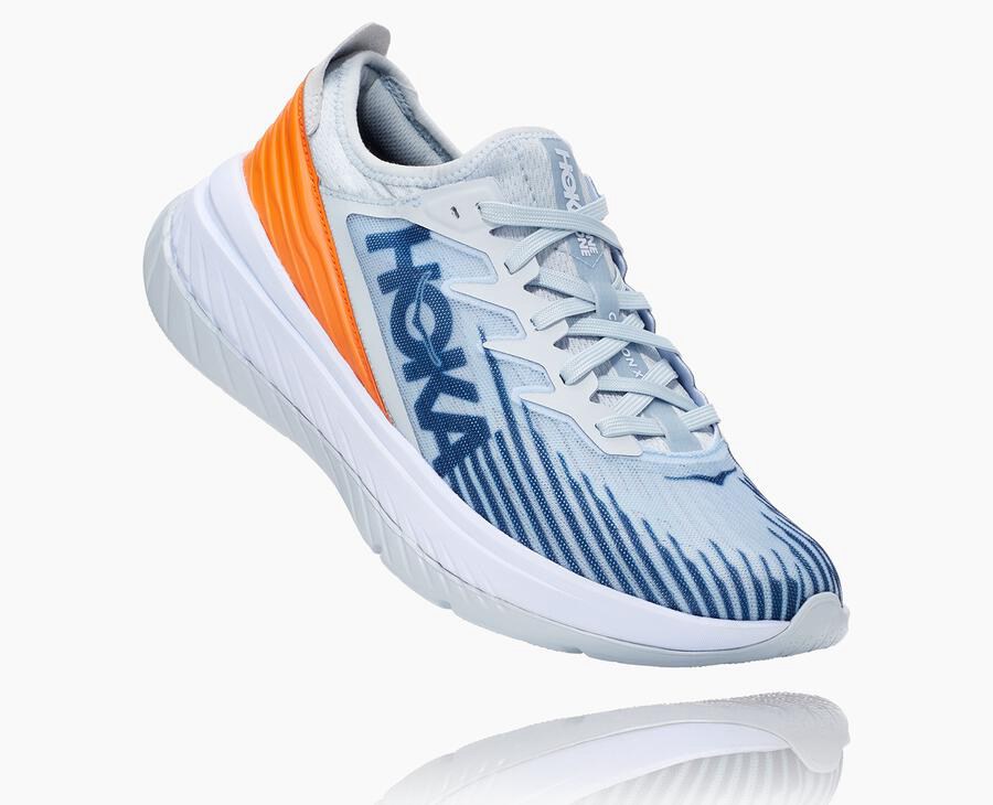 Hoka Australia One One Carbon X-SPE - Mens Running Shoes White/Blue - UBVRJ-2089